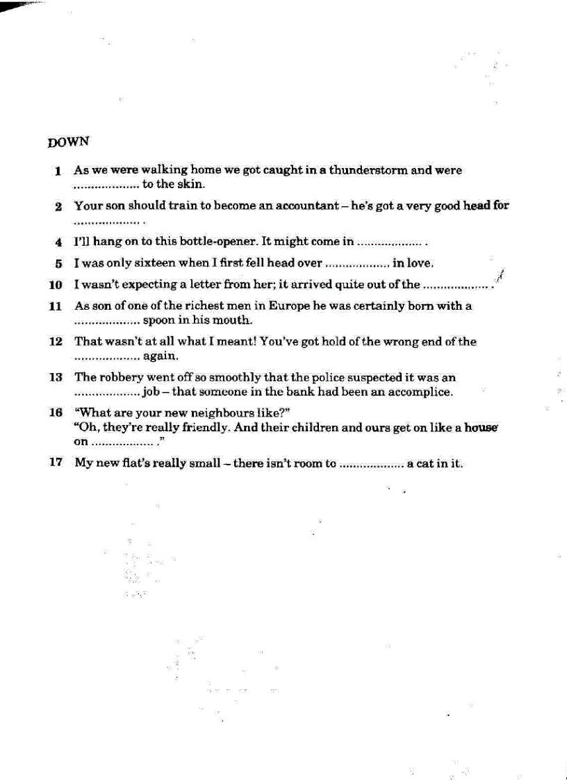 image for page Test your idioms