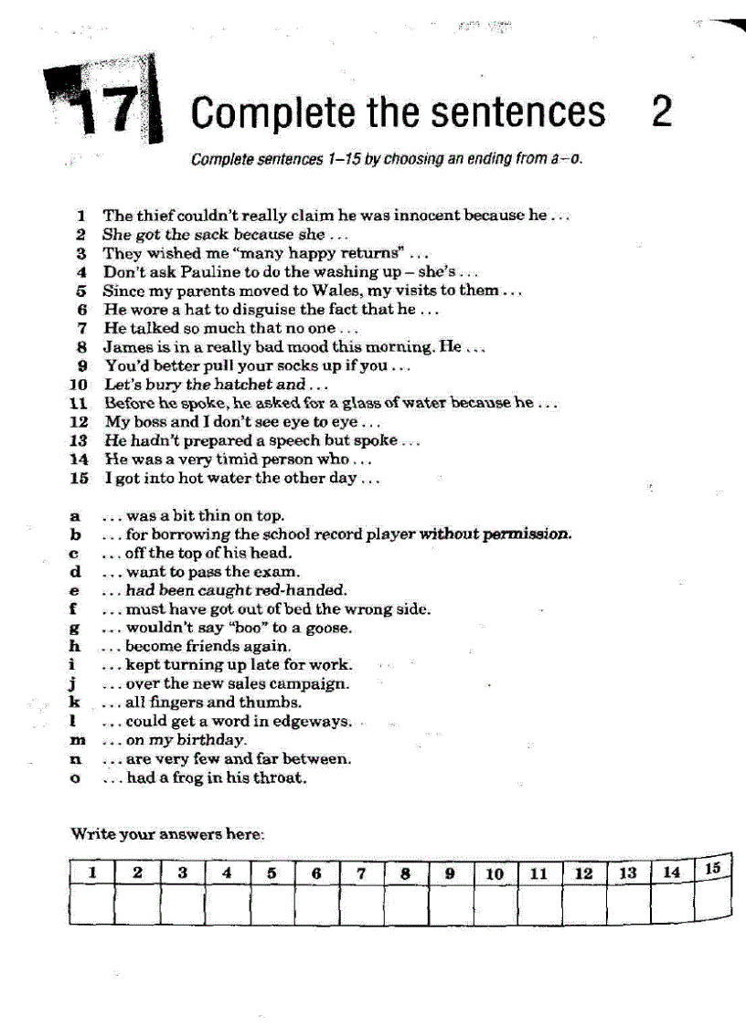 image for page Test your idioms