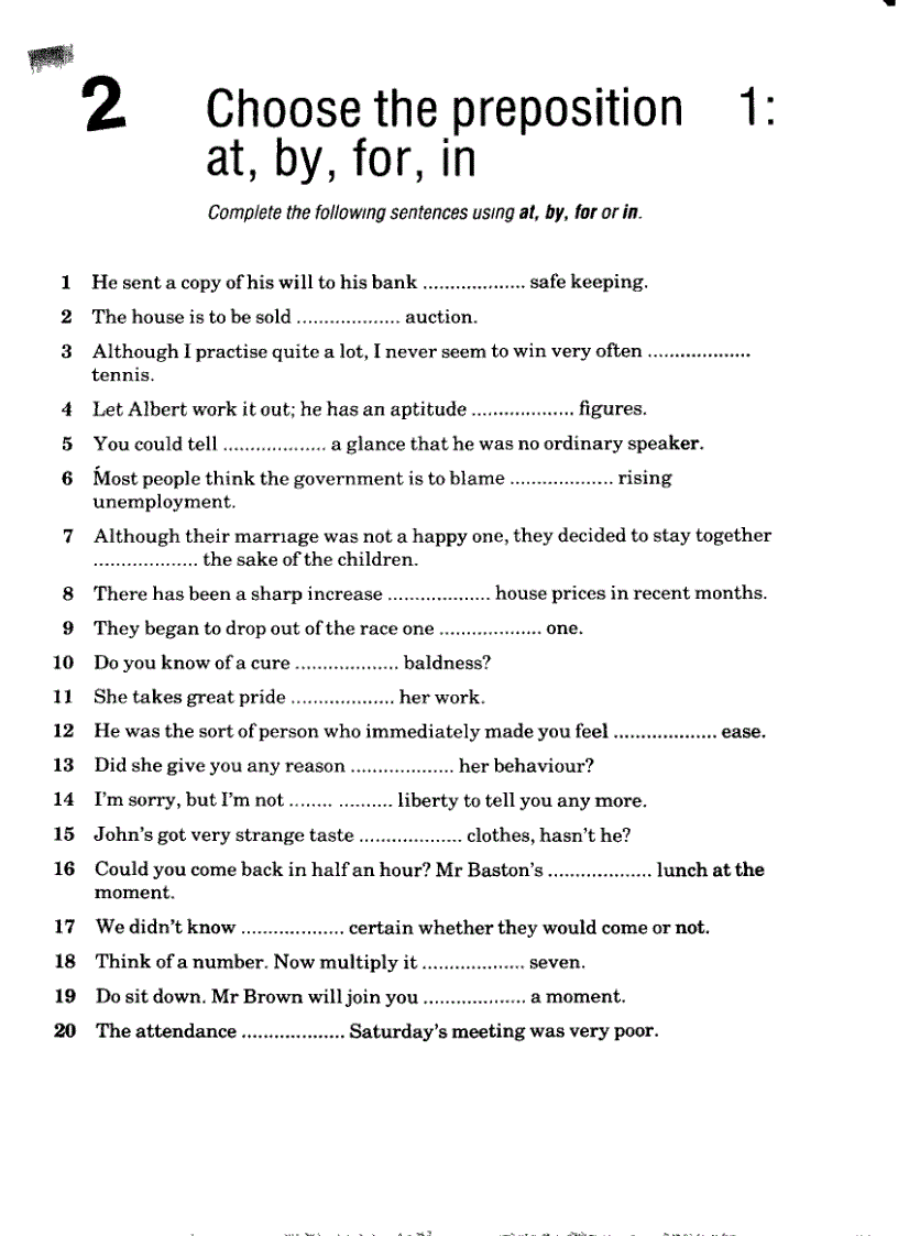 image for page Test Your Prepositions