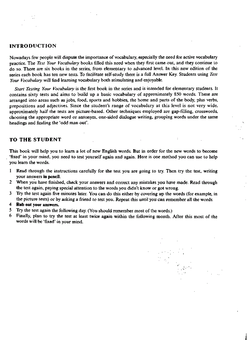 image for page Test Your Start Testing Your Vocabulary