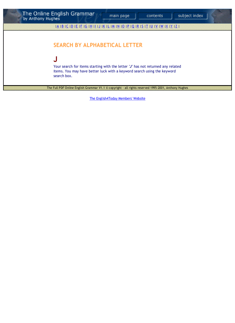 image for page The Online English Grammar