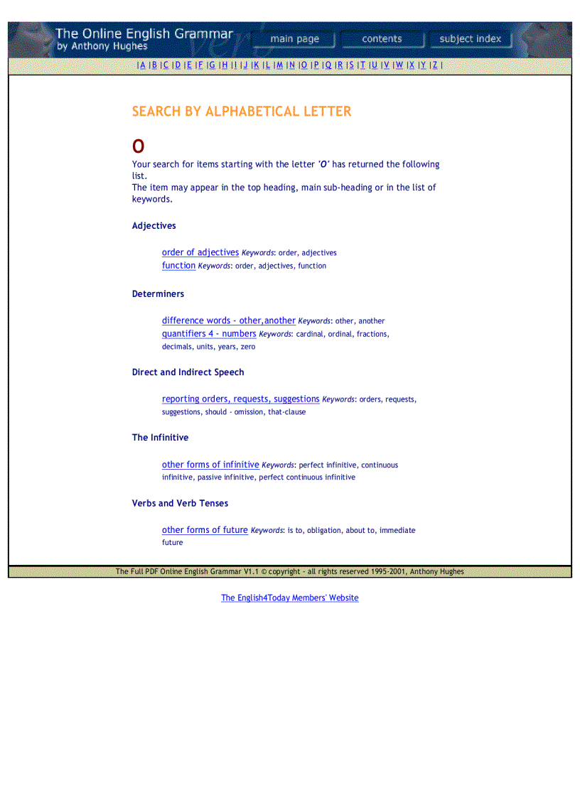 image for page The Online English Grammar