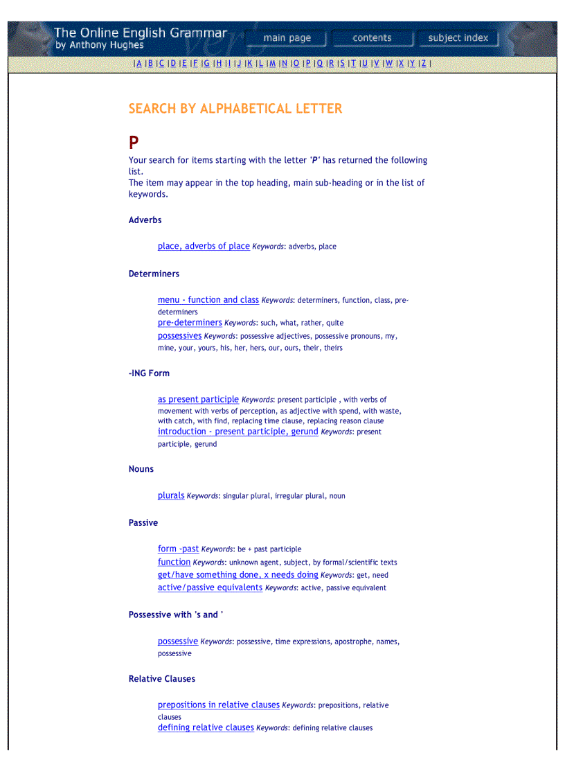image for page The Online English Grammar