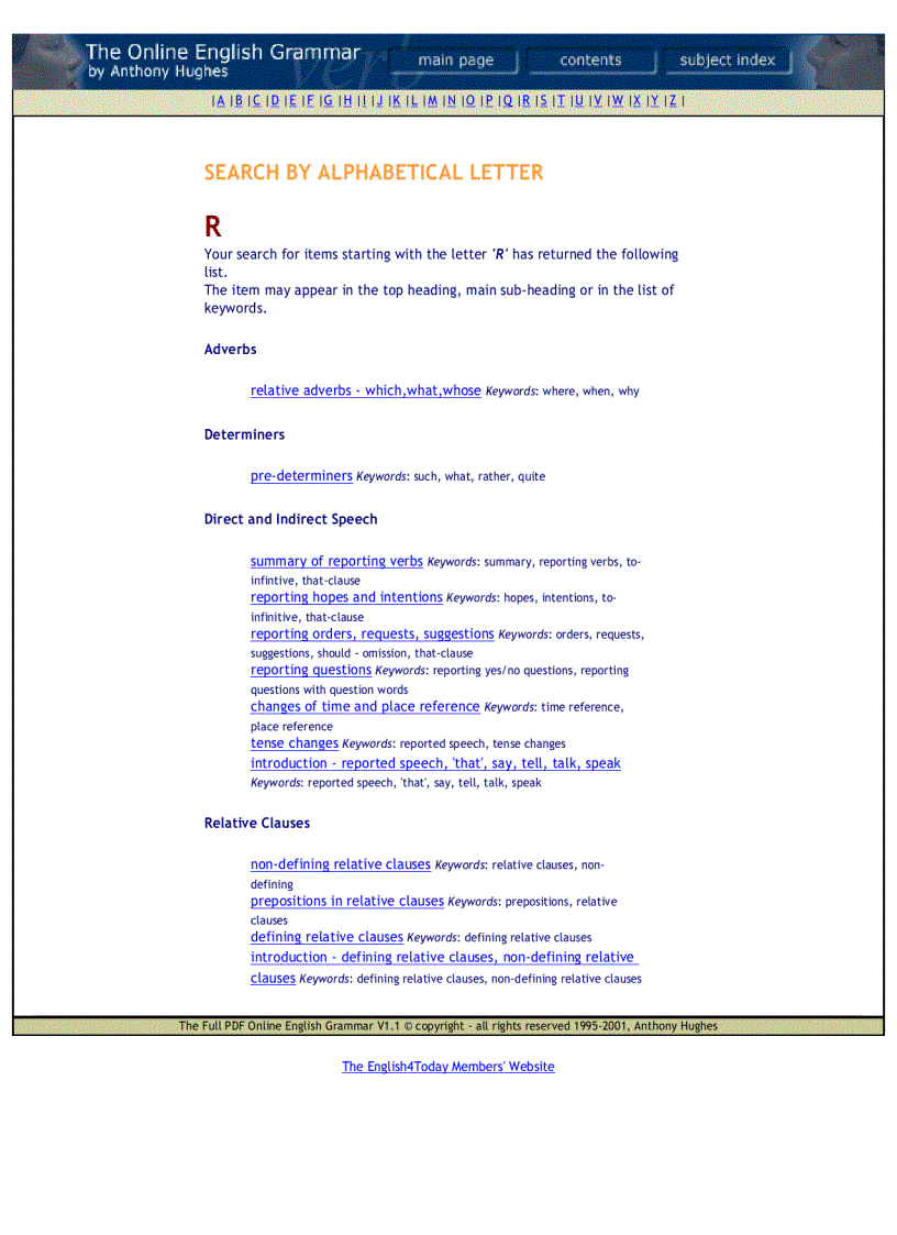 image for page The Online English Grammar