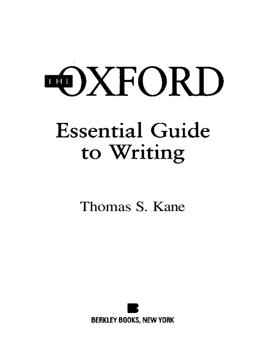 image for page The Oxford essensial guide to writing