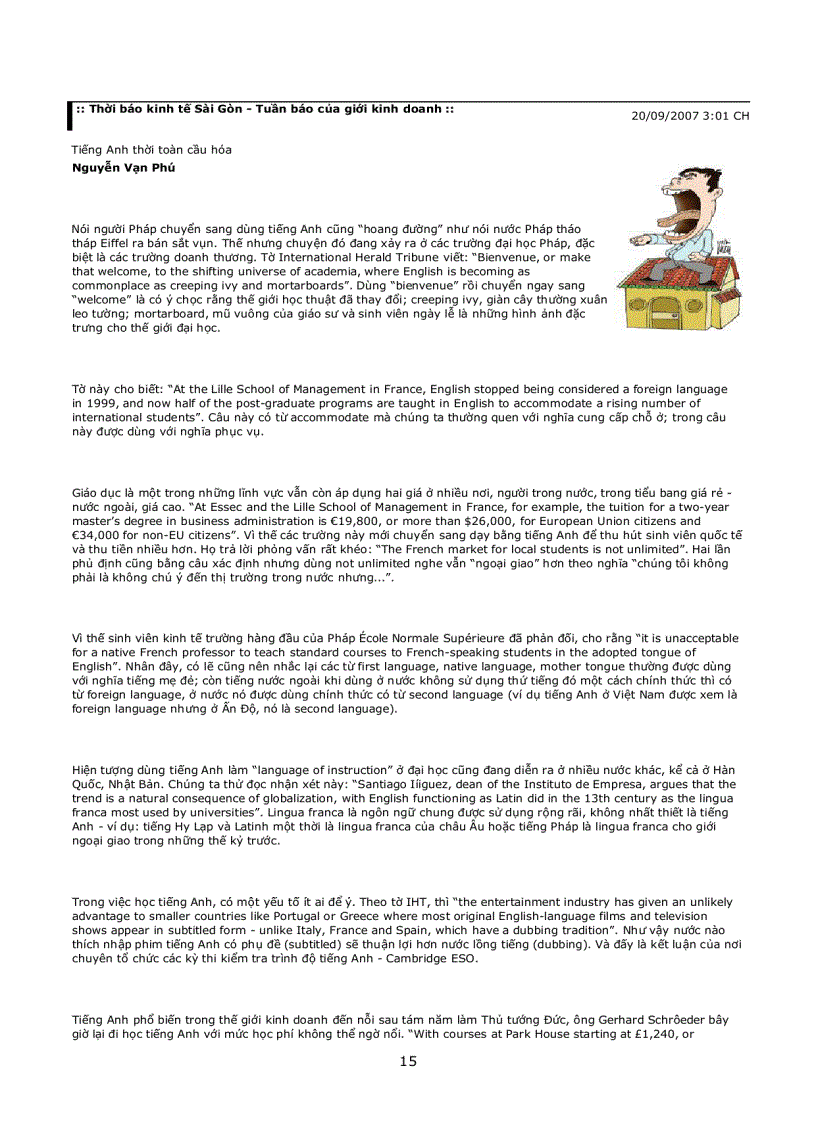 image for page Tiếng Anh theo dòng thời sự từ 3 9 2007