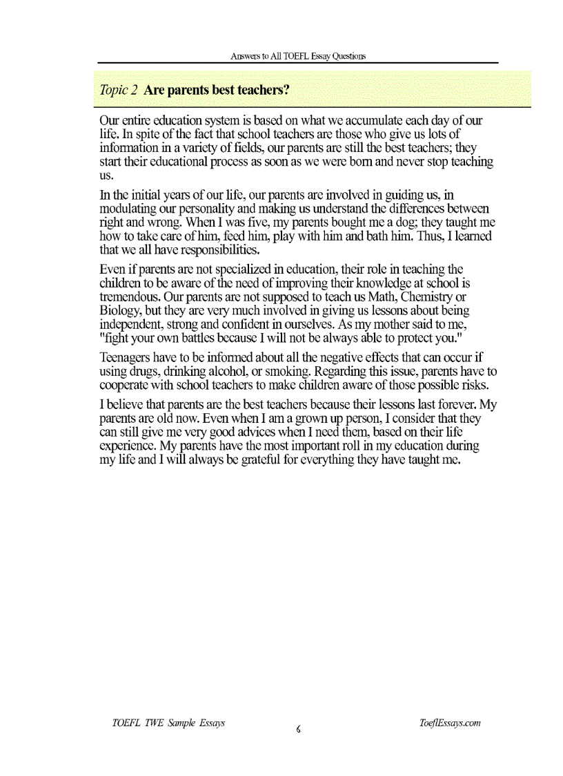 image for page Toefl Essays