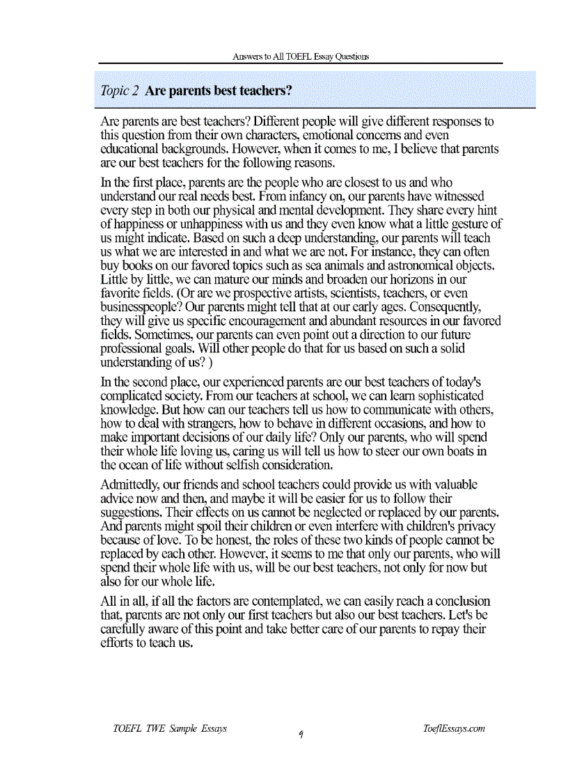 image for page Toefl Essays
