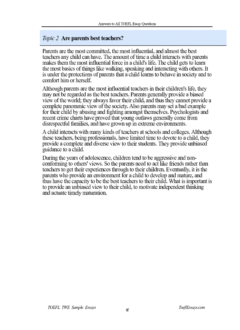 image for page Toefl Essays