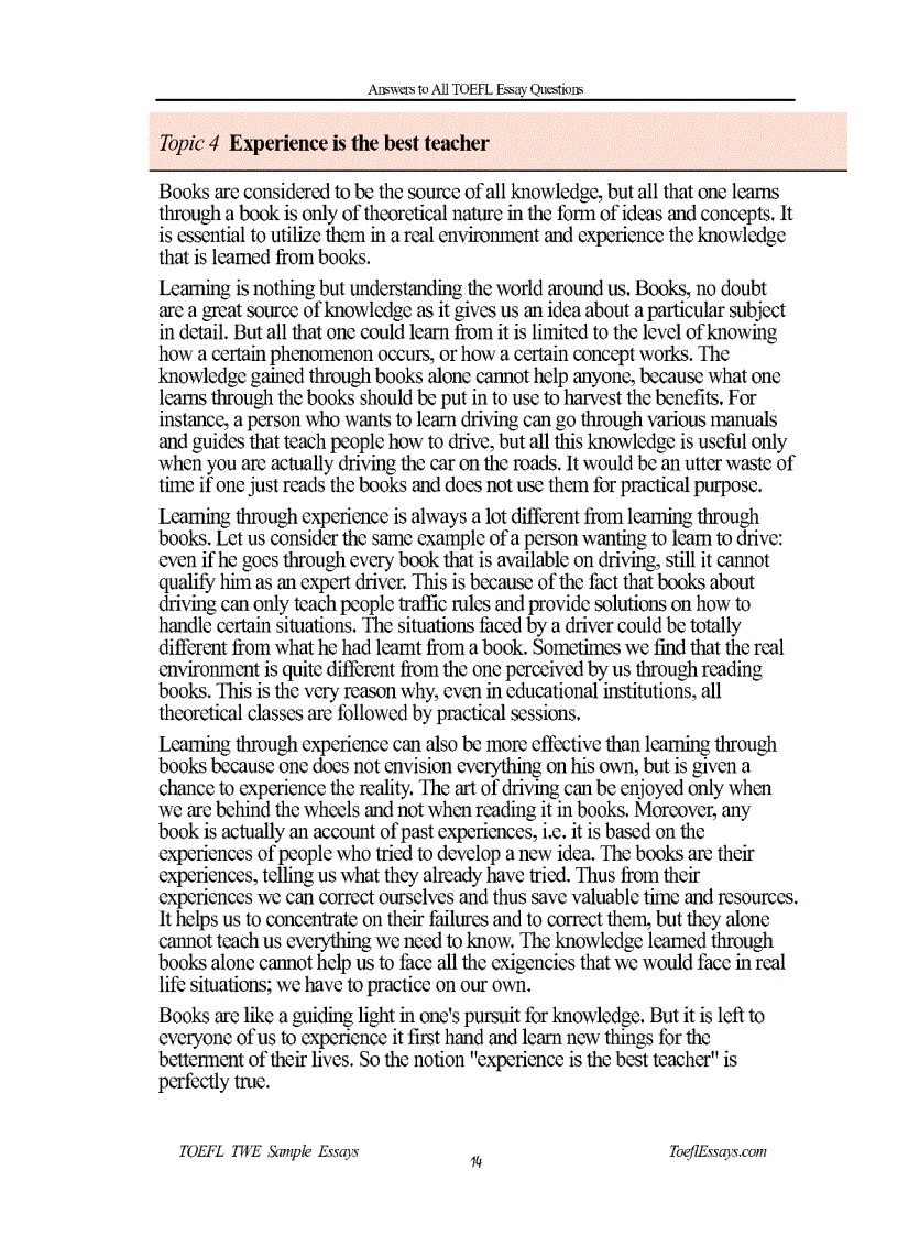 image for page Toefl Essays