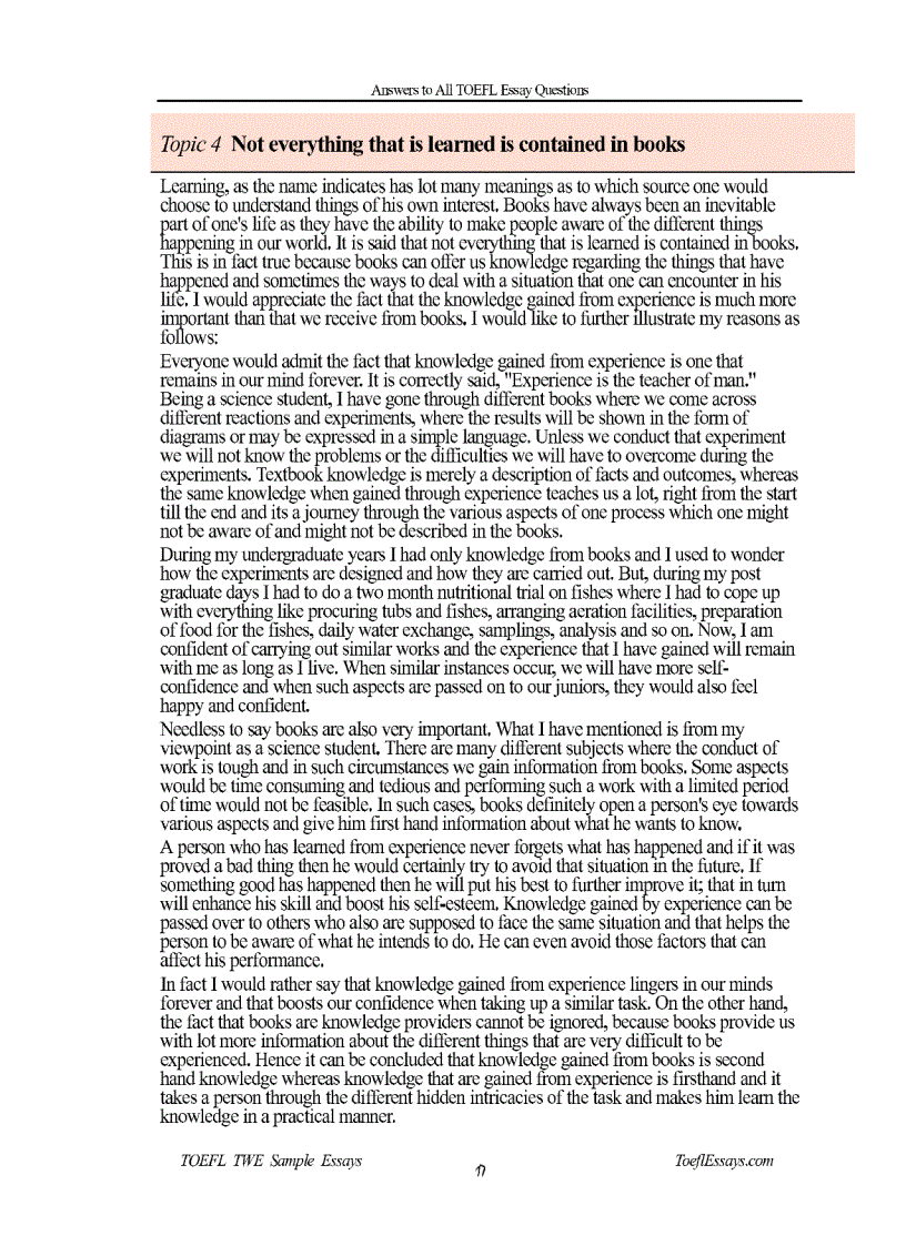 image for page Toefl Essays