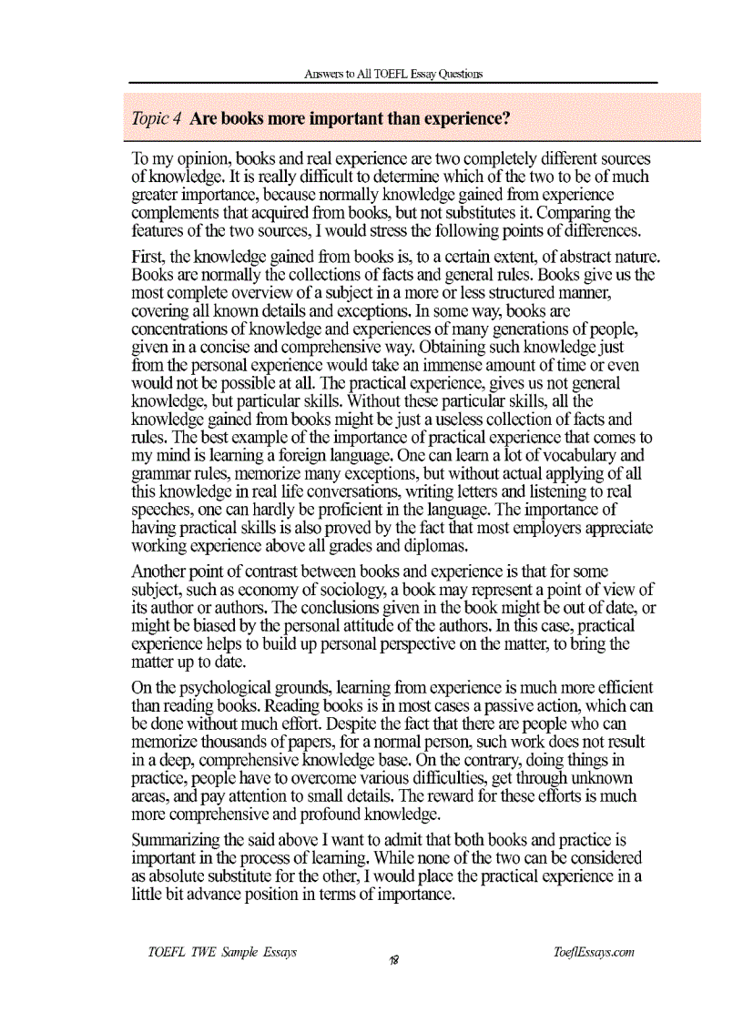 image for page Toefl Essays