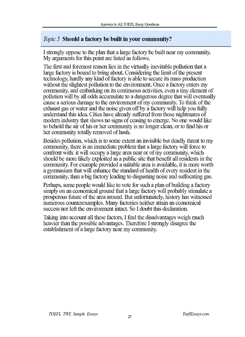 image for page Toefl Essays