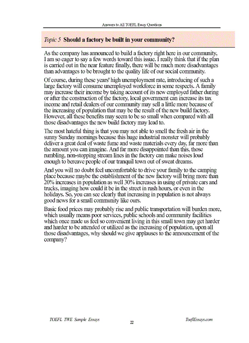 image for page Toefl Essays