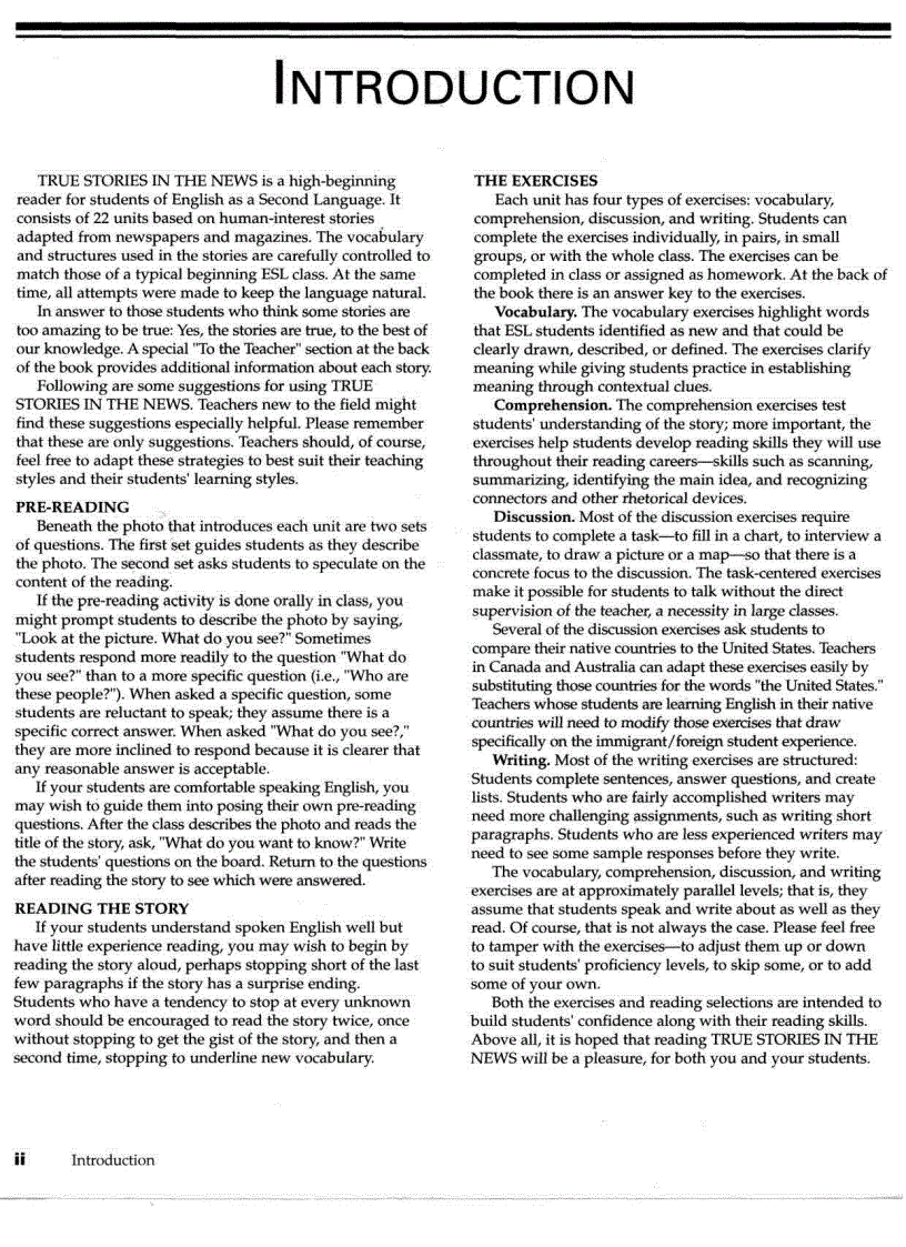 image for page True Stories In The News A Beginner Reader