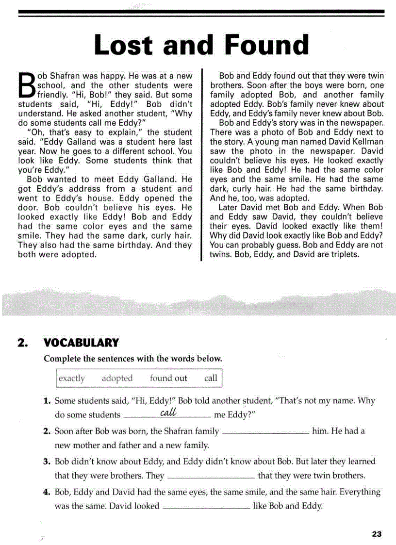 image for page True Stories In The News A Beginner Reader