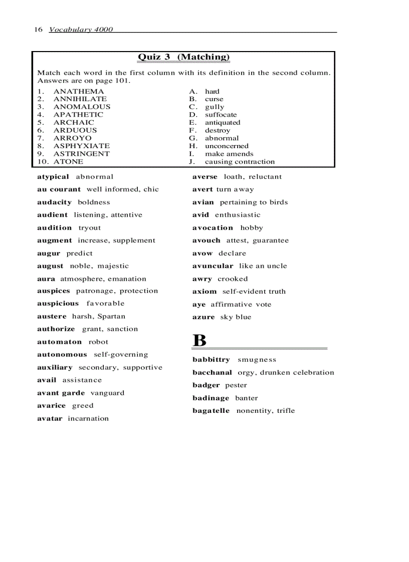 image for page Vocabulary 4000 The 4000 Words Essential for an Educated Vocabulary