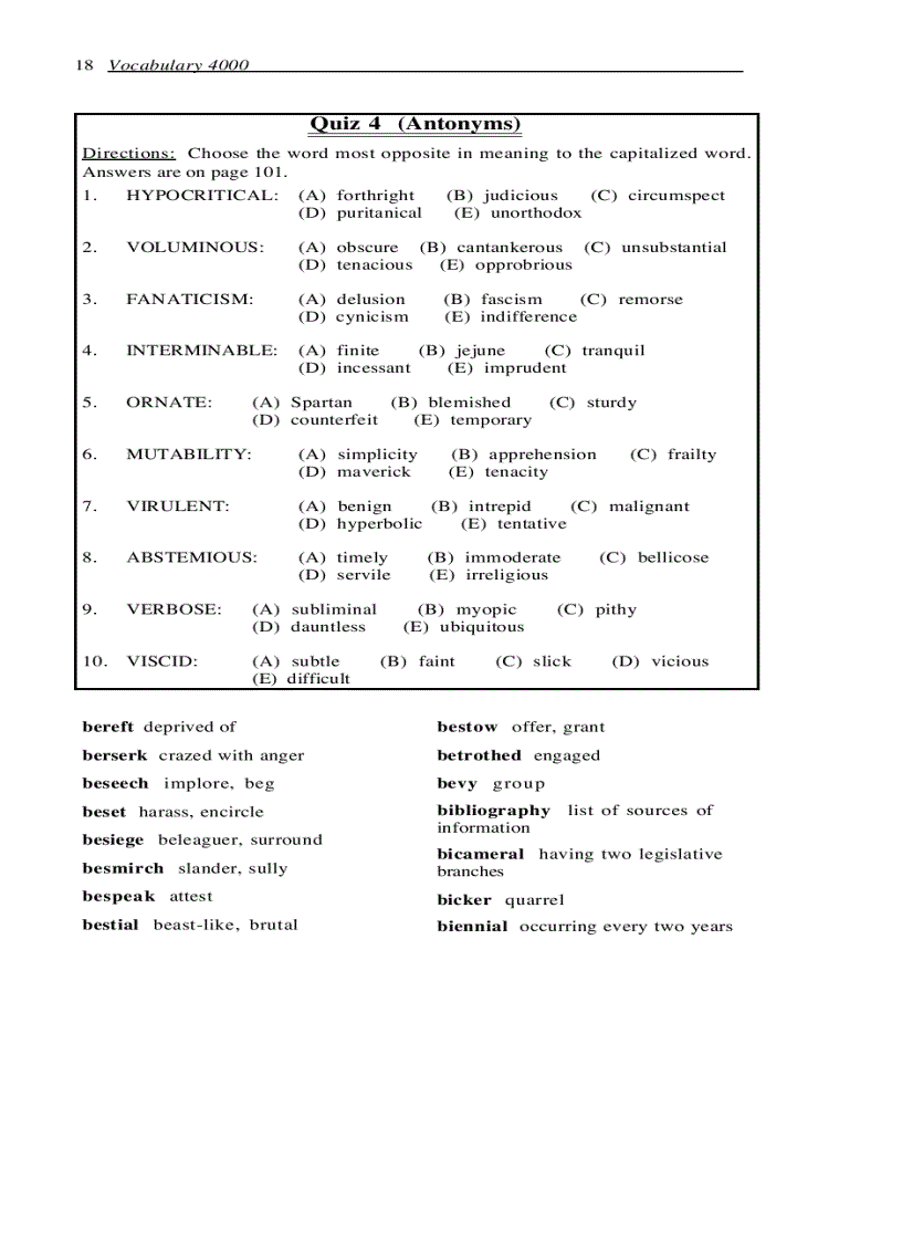 image for page Vocabulary 4000 The 4000 Words Essential for an Educated Vocabulary