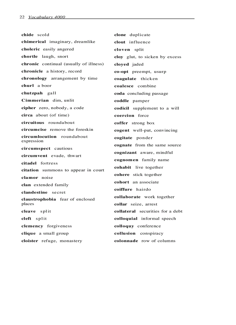 image for page Vocabulary 4000 The 4000 Words Essential for an Educated Vocabulary