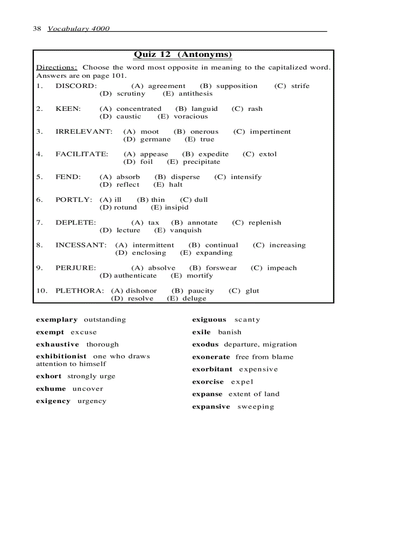 image for page Vocabulary 4000 The 4000 Words Essential for an Educated Vocabulary
