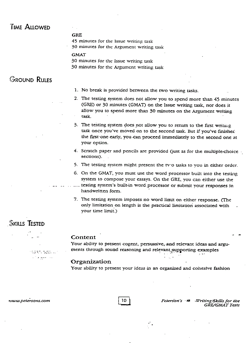 image for page Writing skills GRE GMAT
