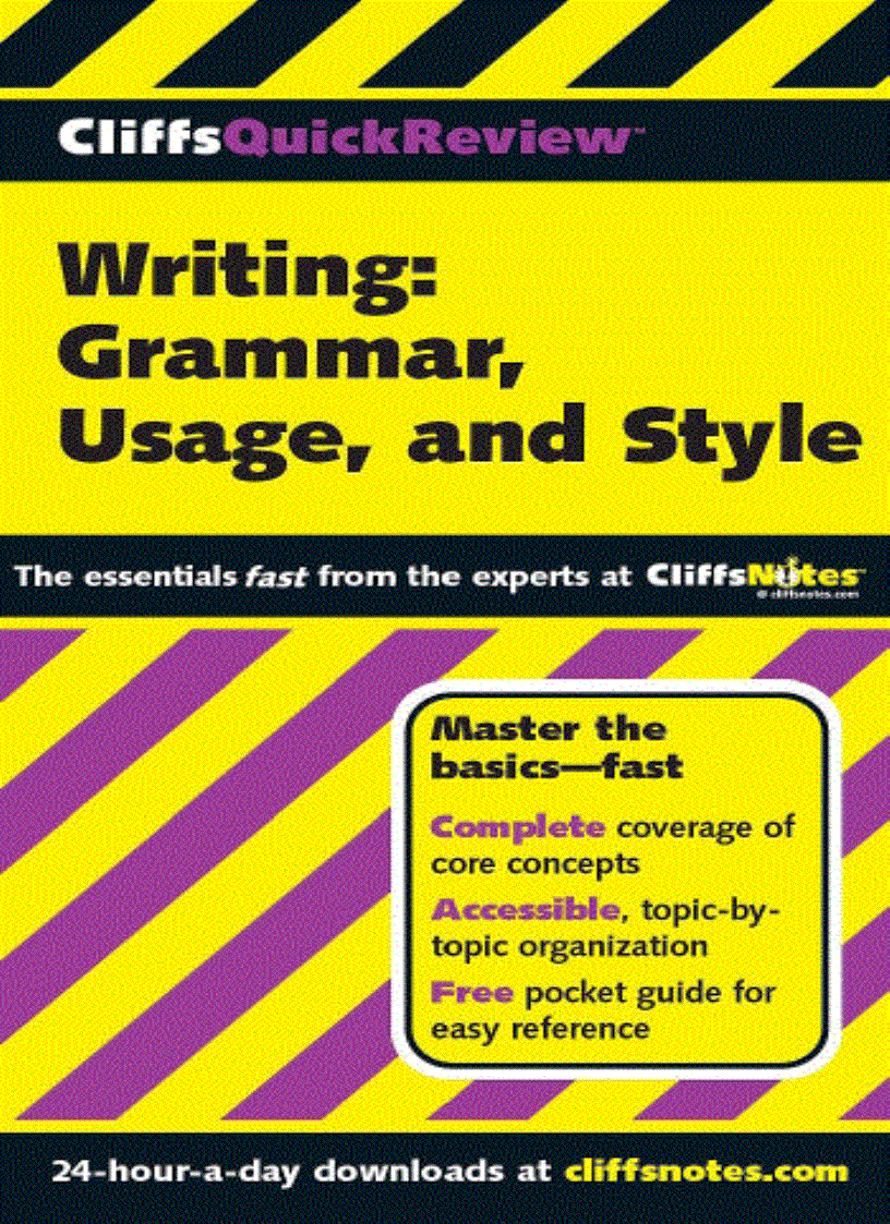 Writings Grammar Usage and Style