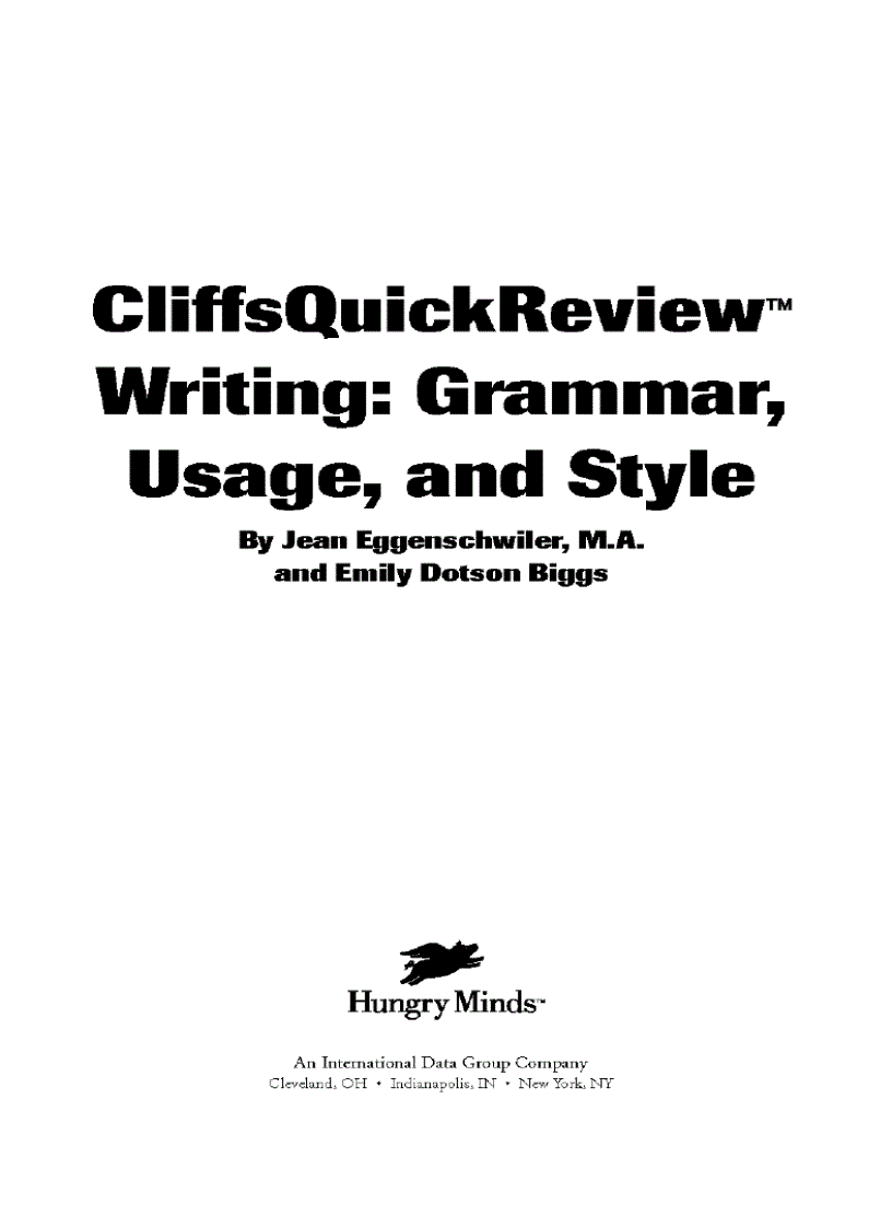 Writings Grammar Usage and Style