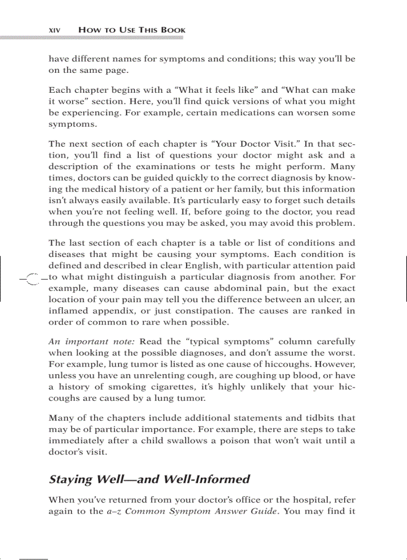 image for page A Z Common Symptom Answer Guide