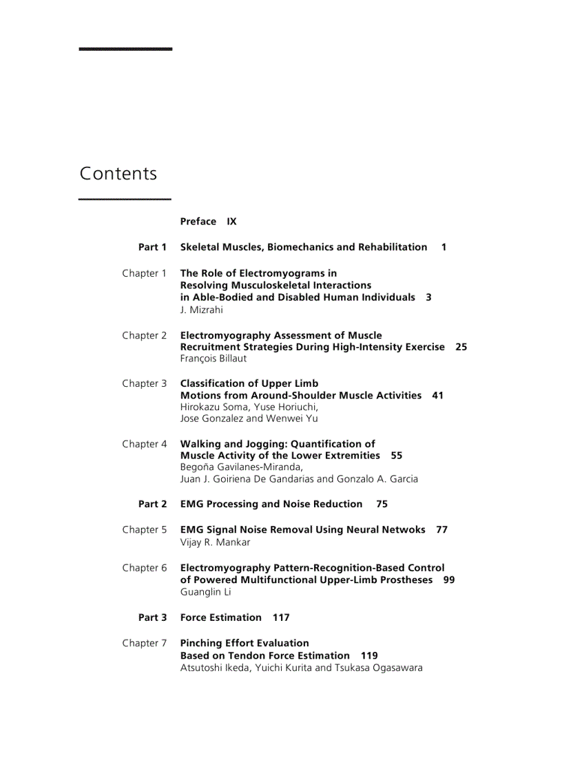 Advances in Applied Electromyography