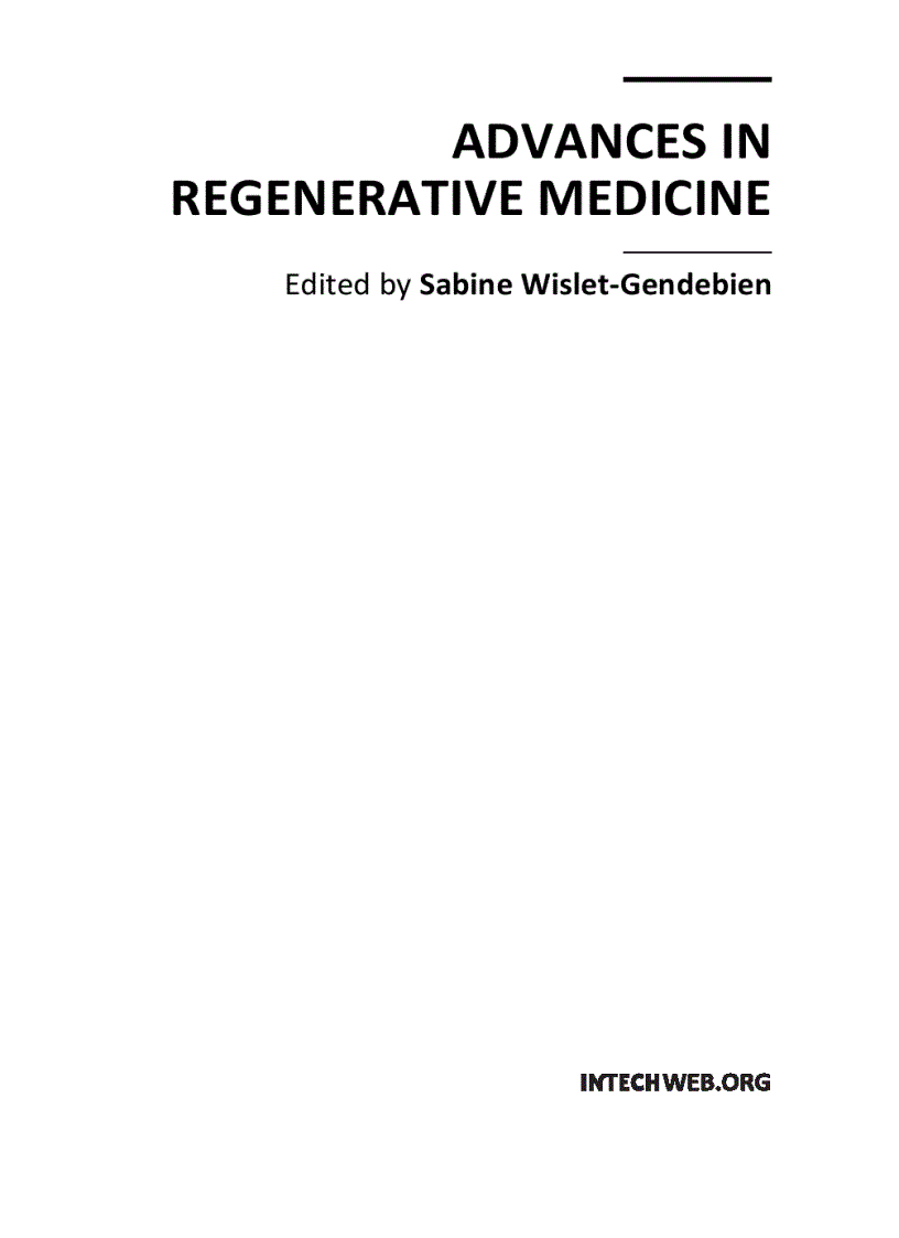 image for page Advances in Regenerative Medicine