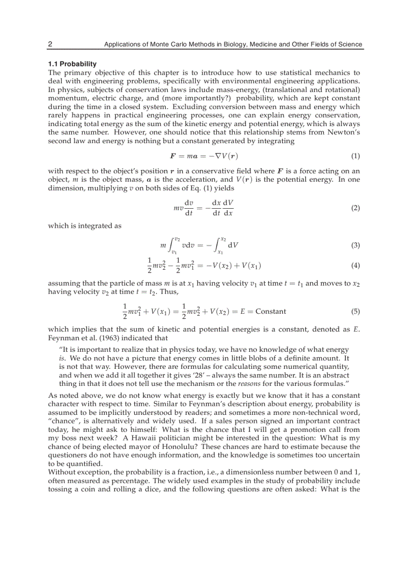 image for page Applications of Monte Carlo Methods in Biology Medicine and Other Fields of Science