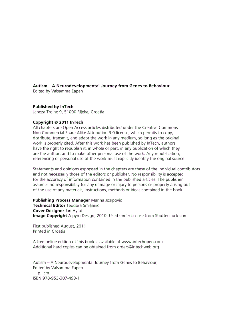 image for page Autism A Neurodevelopmental Journey from Genes to Behaviour