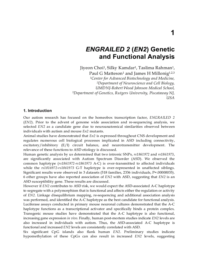 image for page Autism Spectrum Disorders From Genes to Environment