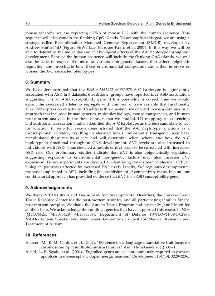 image for page Autism Spectrum Disorders From Genes to Environment
