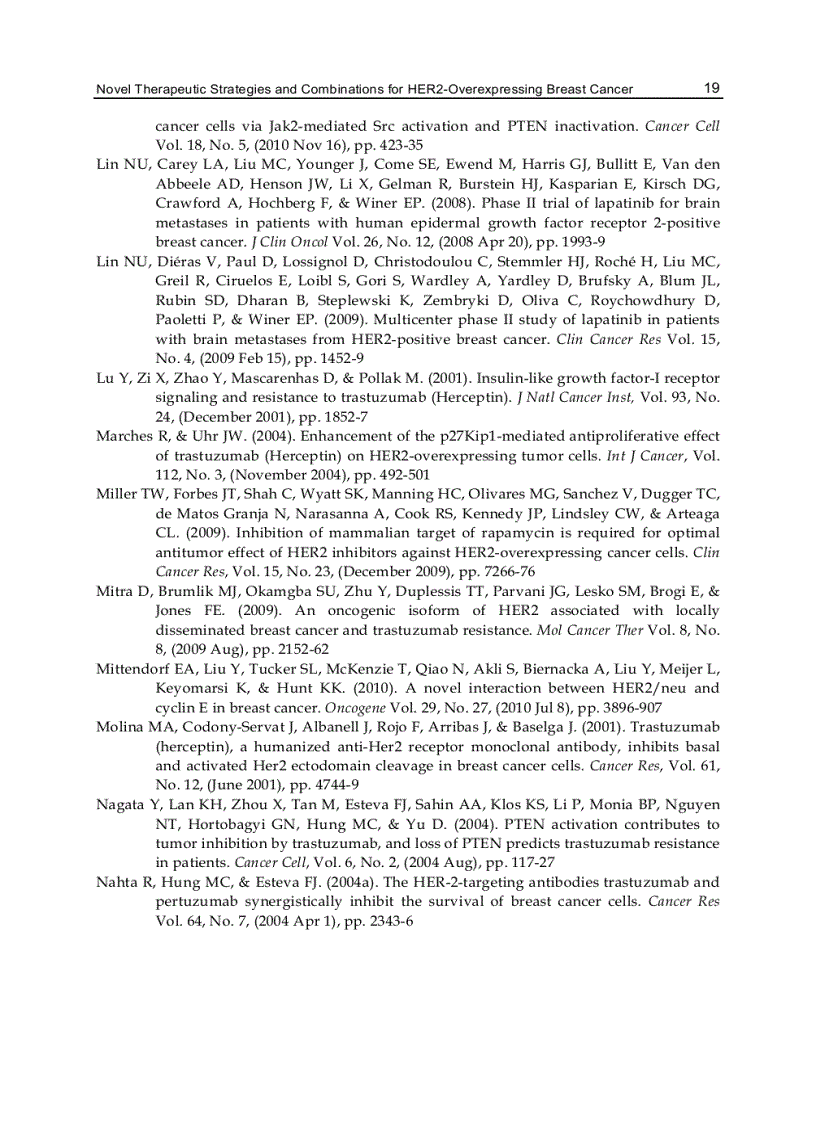 image for page Breast Cancer Current and Alternative Therapeutic Modalities