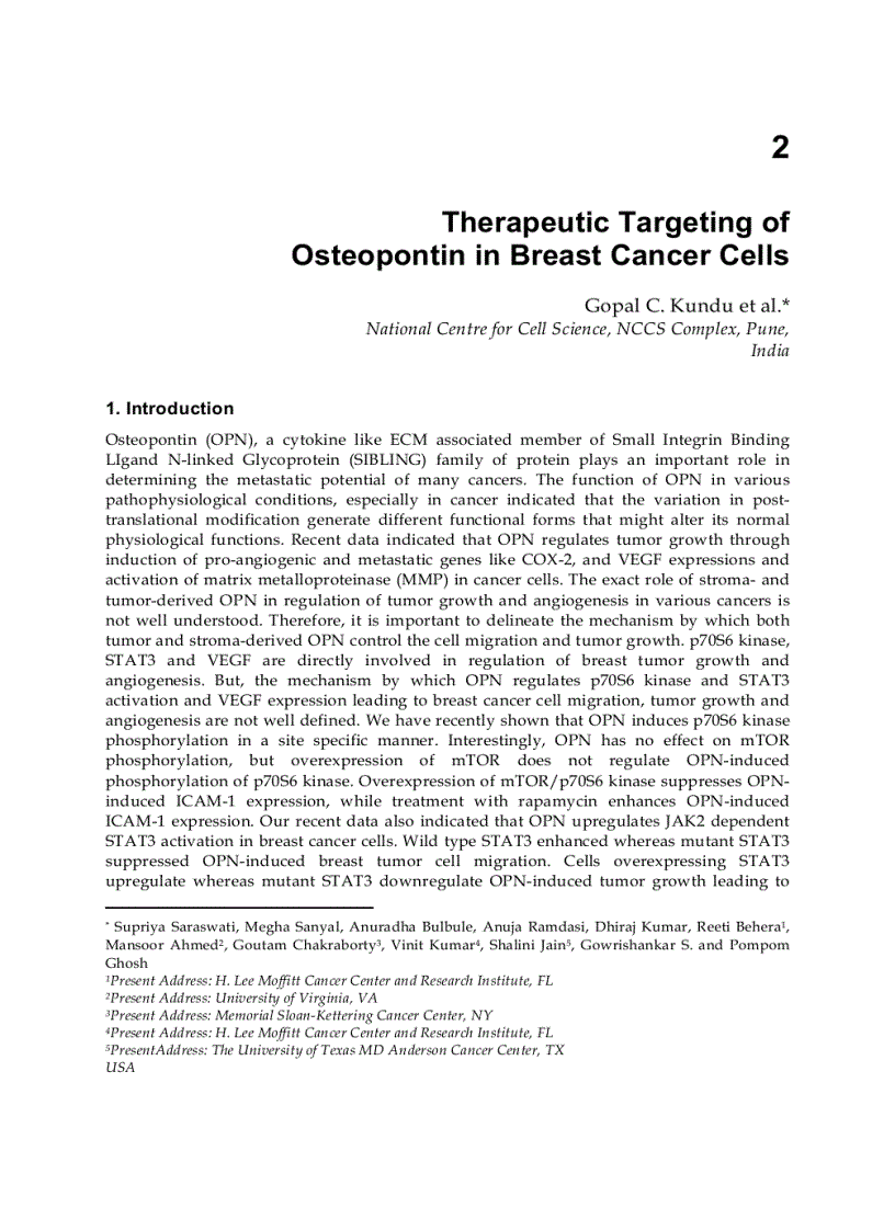 image for page Breast Cancer Current and Alternative Therapeutic Modalities