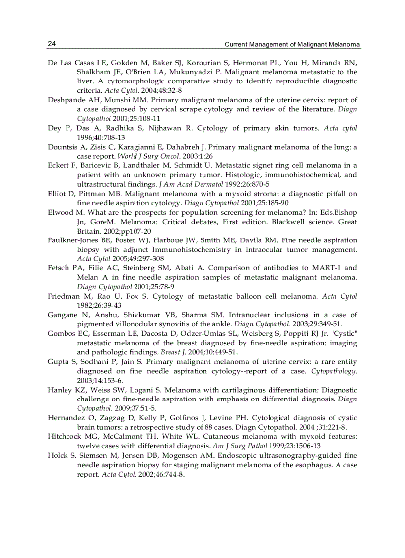 image for page Current Management of Malignant Melanoma