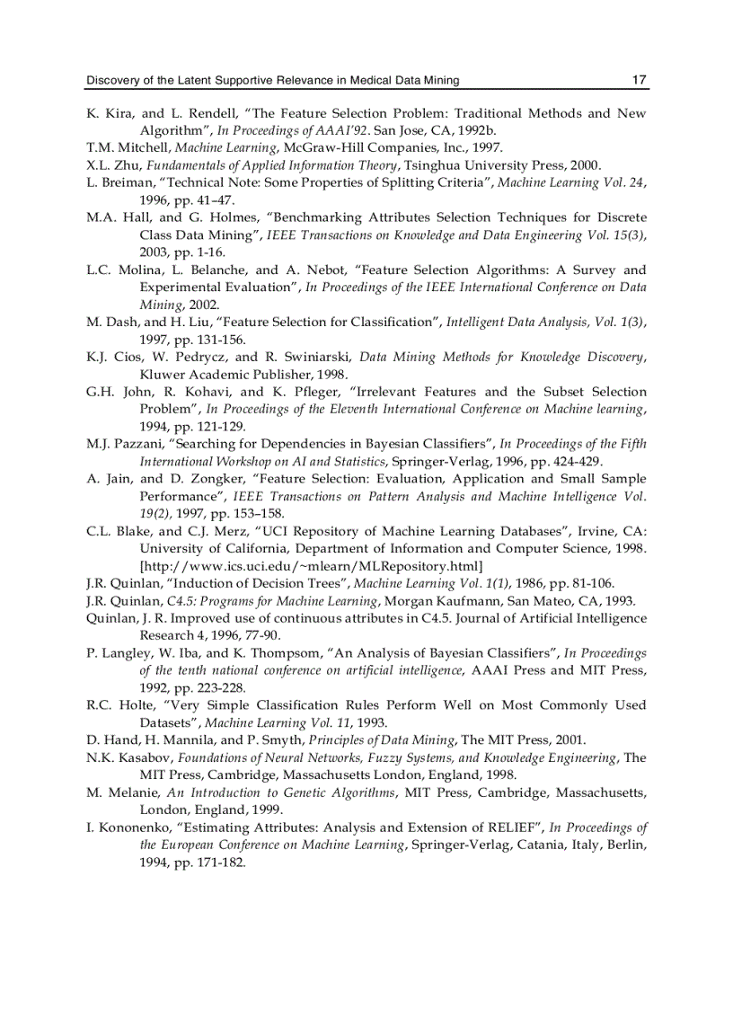 image for page Data Mining in Medical and Biological Research