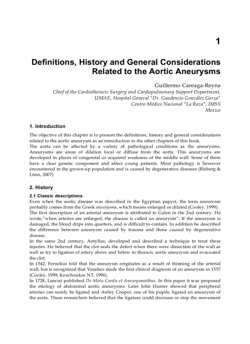image for page Diagnosis and Treatment of Abdominal and Thoracic Aortic Aneurysms Including the Ascending Aorta and the Aortic Arch
