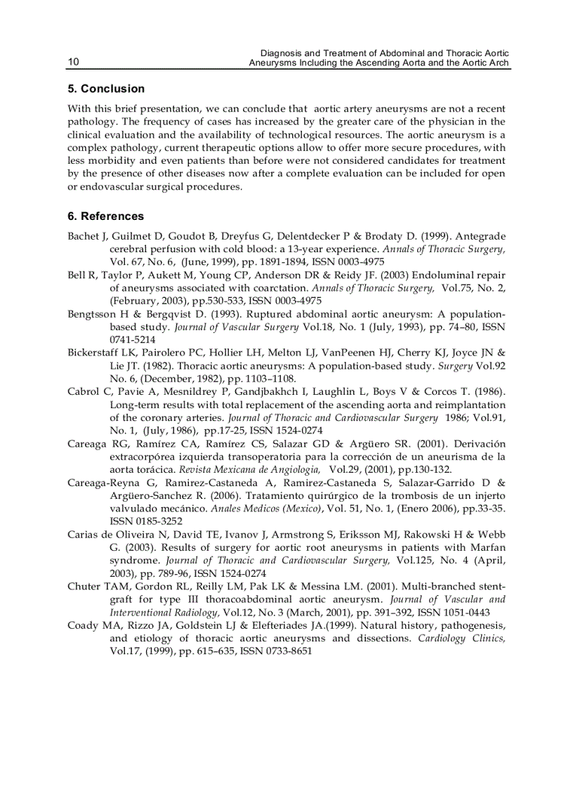 image for page Diagnosis and Treatment of Abdominal and Thoracic Aortic Aneurysms Including the Ascending Aorta and the Aortic Arch