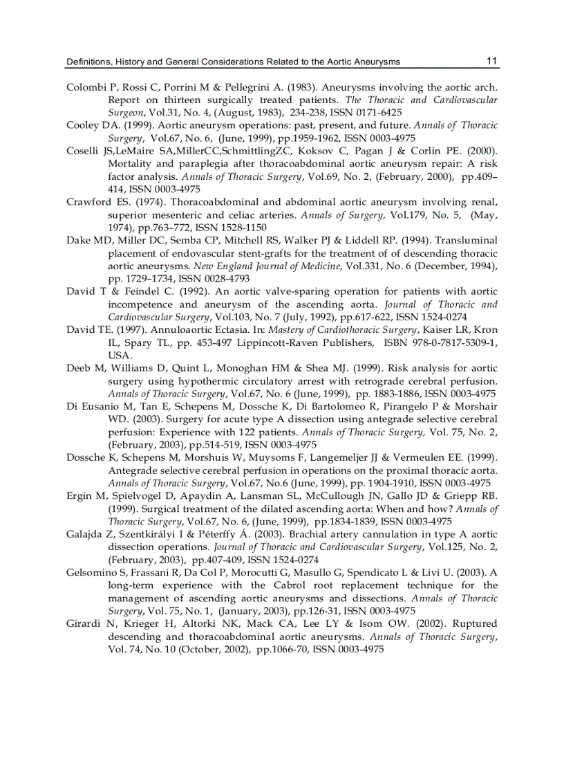 image for page Diagnosis and Treatment of Abdominal and Thoracic Aortic Aneurysms Including the Ascending Aorta and the Aortic Arch