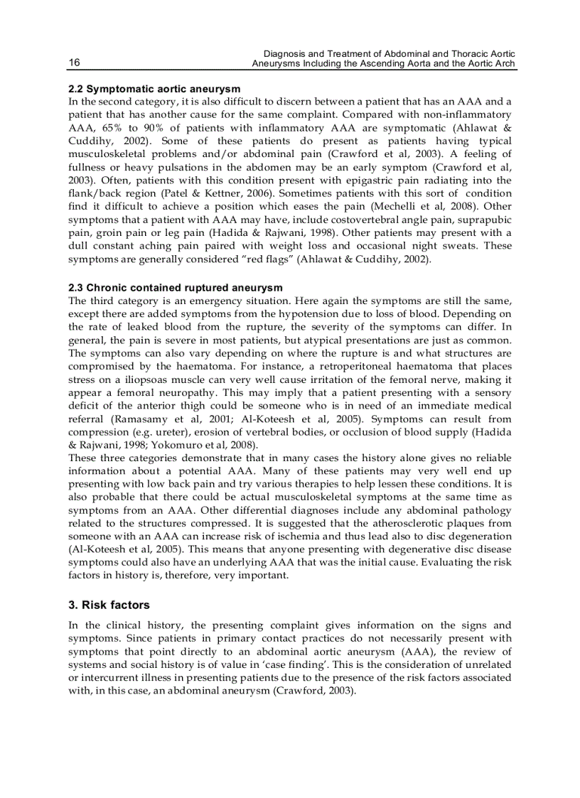 image for page Diagnosis and Treatment of Abdominal and Thoracic Aortic Aneurysms Including the Ascending Aorta and the Aortic Arch