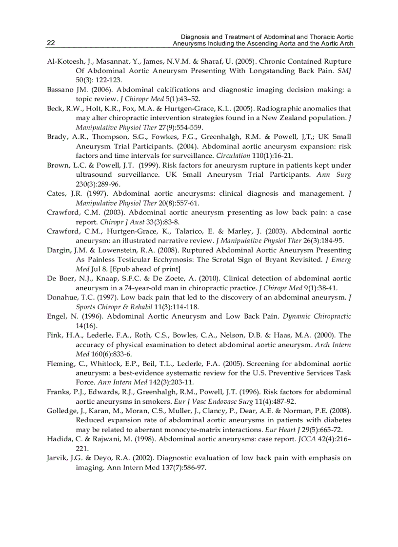 image for page Diagnosis and Treatment of Abdominal and Thoracic Aortic Aneurysms Including the Ascending Aorta and the Aortic Arch
