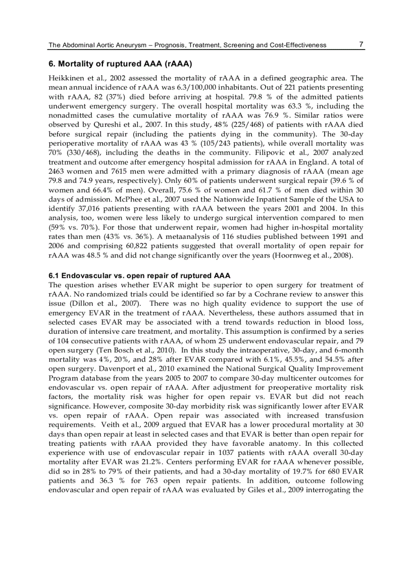 image for page Diagnosis Screening and Treatment of Abdominal Thoracoabdominal and Thoracic Aortic Aneurysms