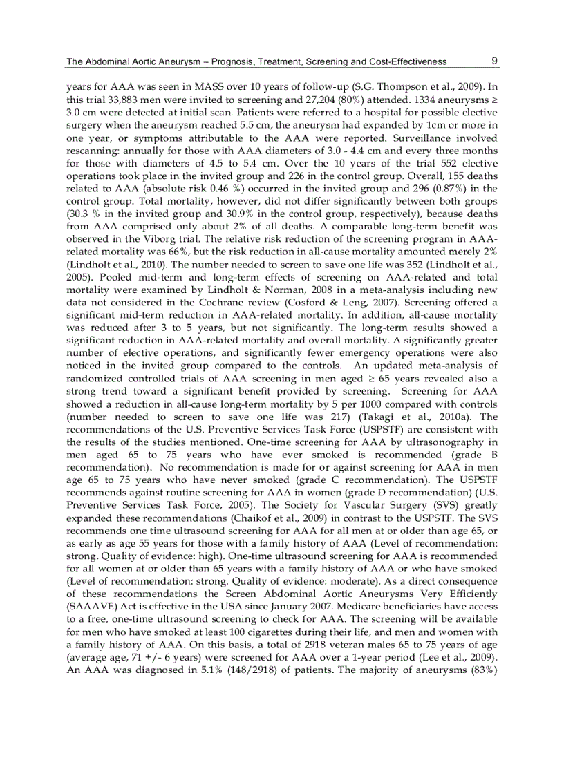 image for page Diagnosis Screening and Treatment of Abdominal Thoracoabdominal and Thoracic Aortic Aneurysms
