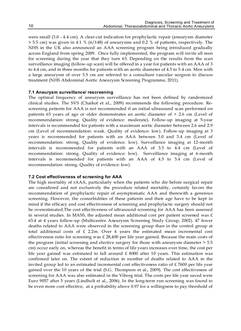 image for page Diagnosis Screening and Treatment of Abdominal Thoracoabdominal and Thoracic Aortic Aneurysms