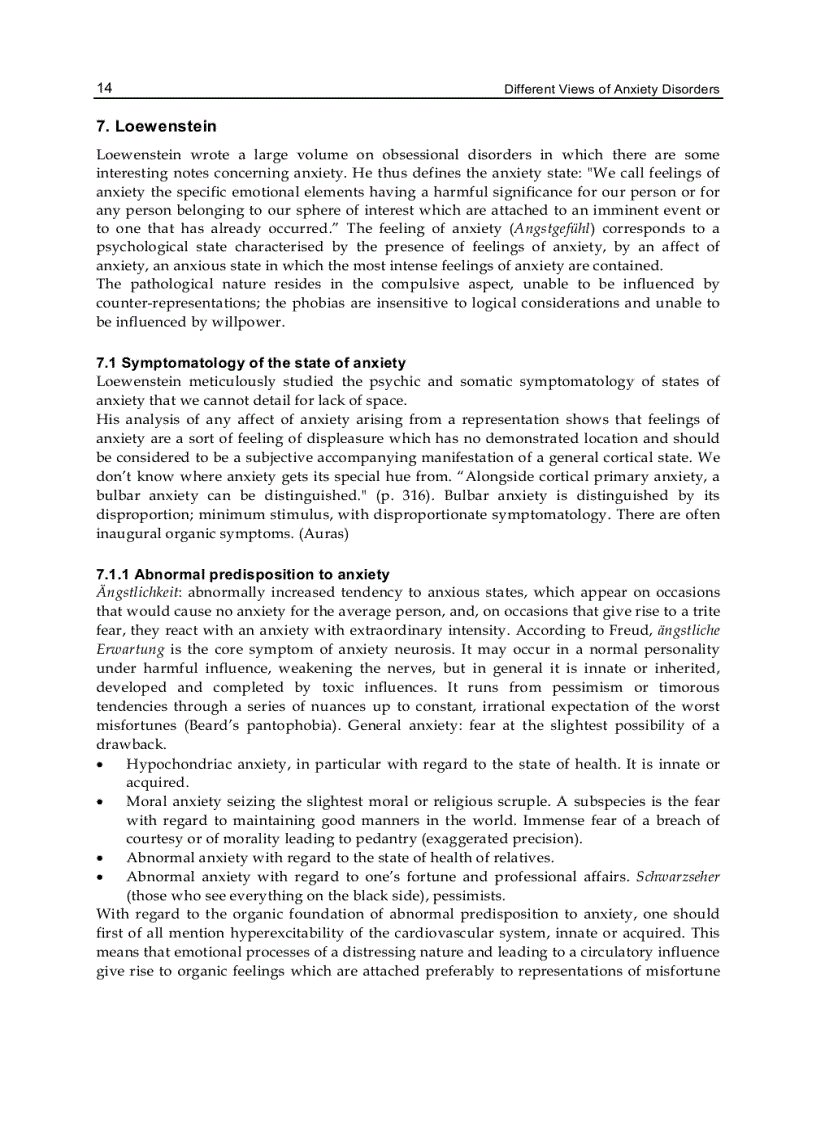 image for page Different Views of Anxiety Disorders