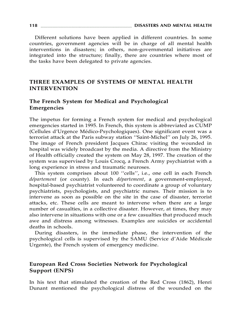image for page Disasters and Mental Health 1st Edition