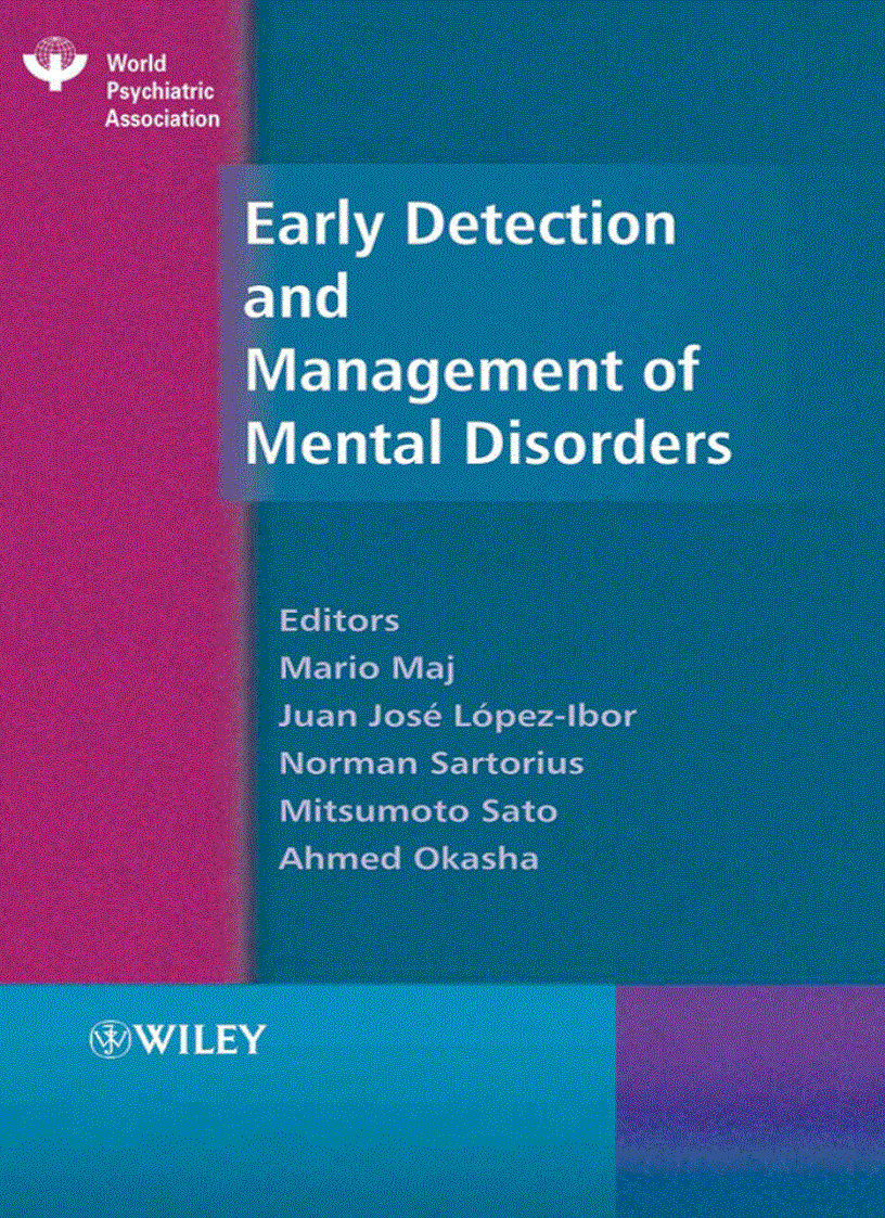 image for page Early Detection and Management of Mental Disorders