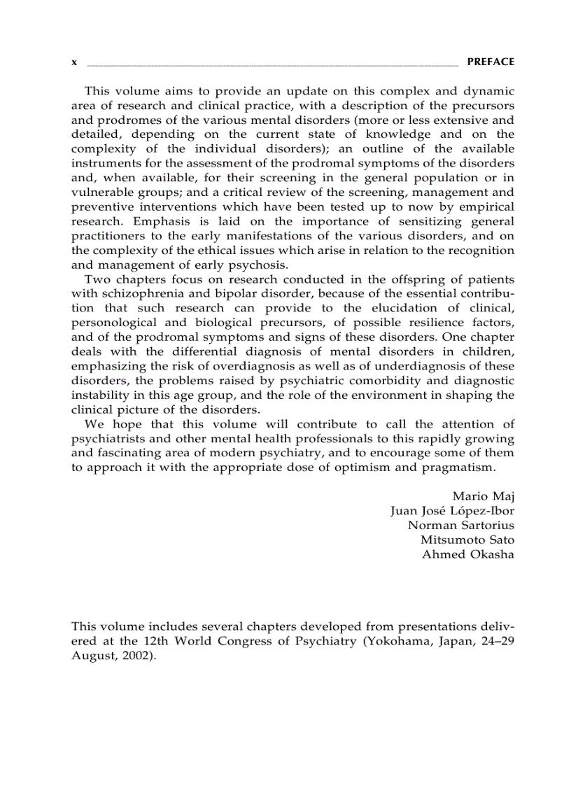 image for page Early Detection and Management of Mental Disorders